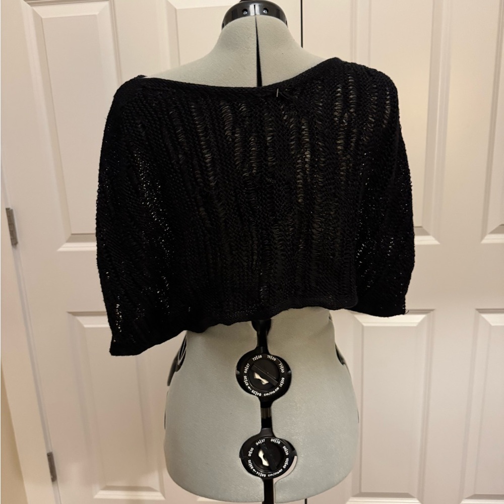 Stella Carakasi Black Knit Poncho - Picture 4 of 5